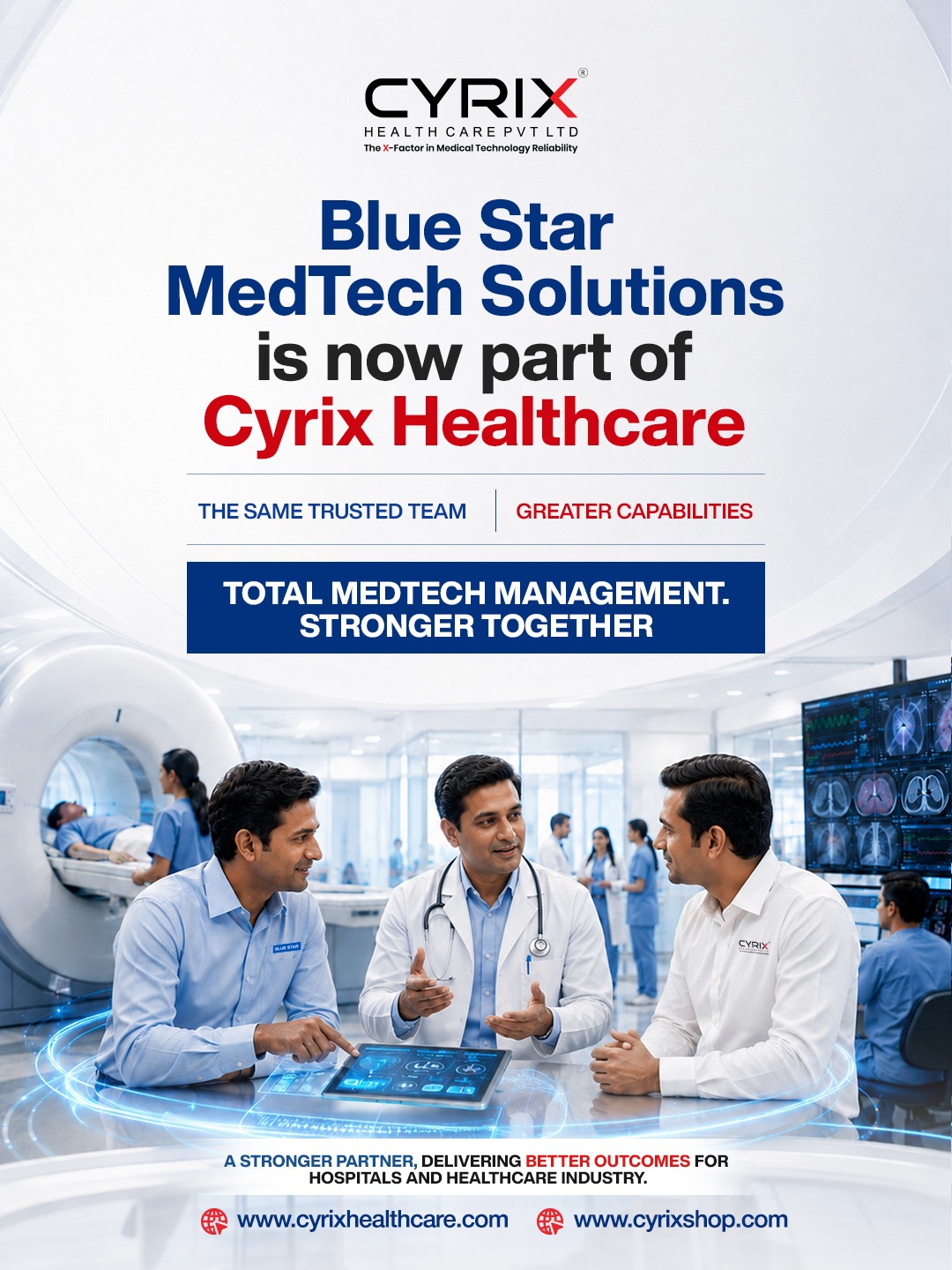 Blue Star MedTech Solutions is now part of Cyrix Healthcare