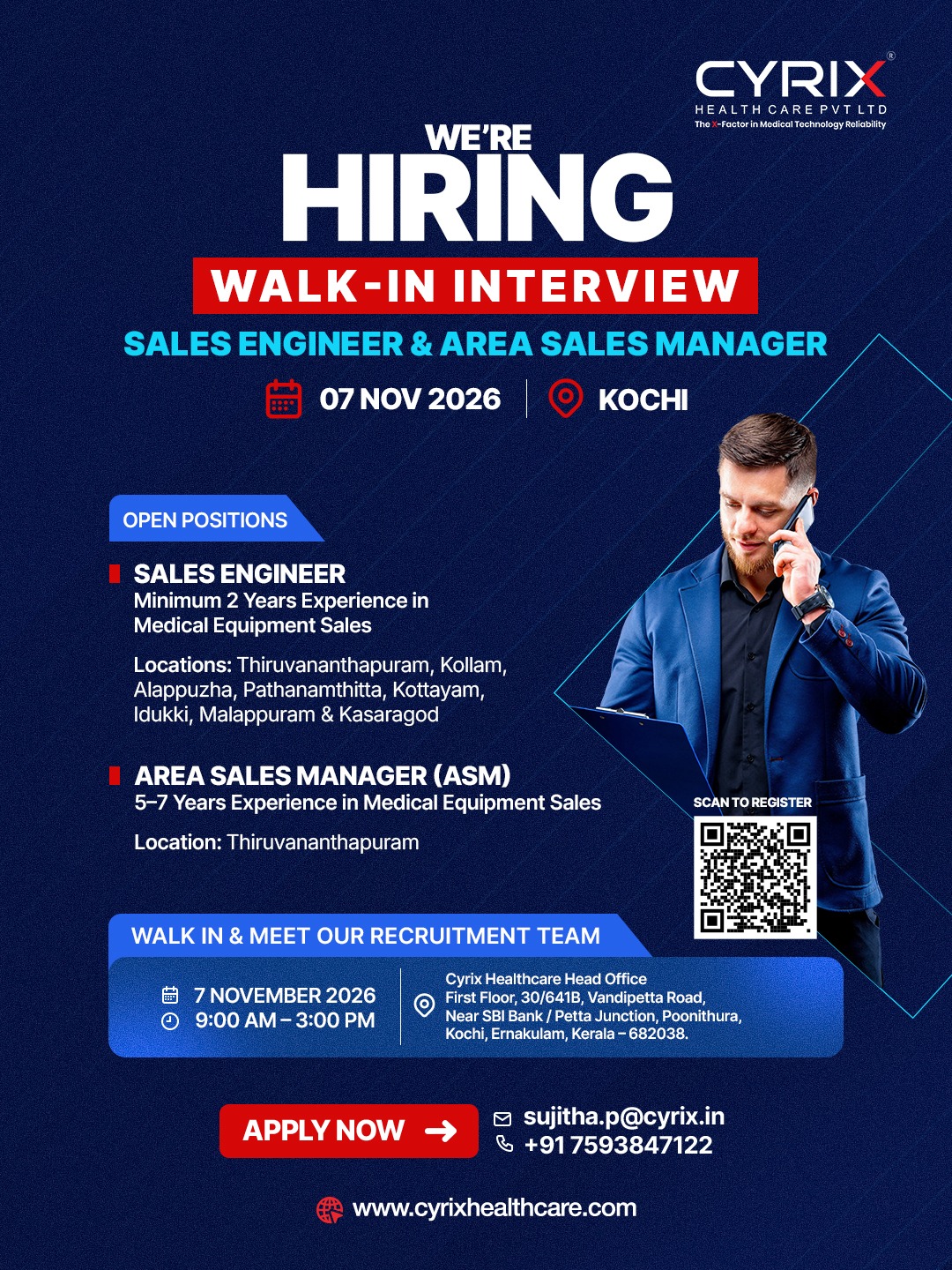 Cyrix Walk-In Interview, Kochi